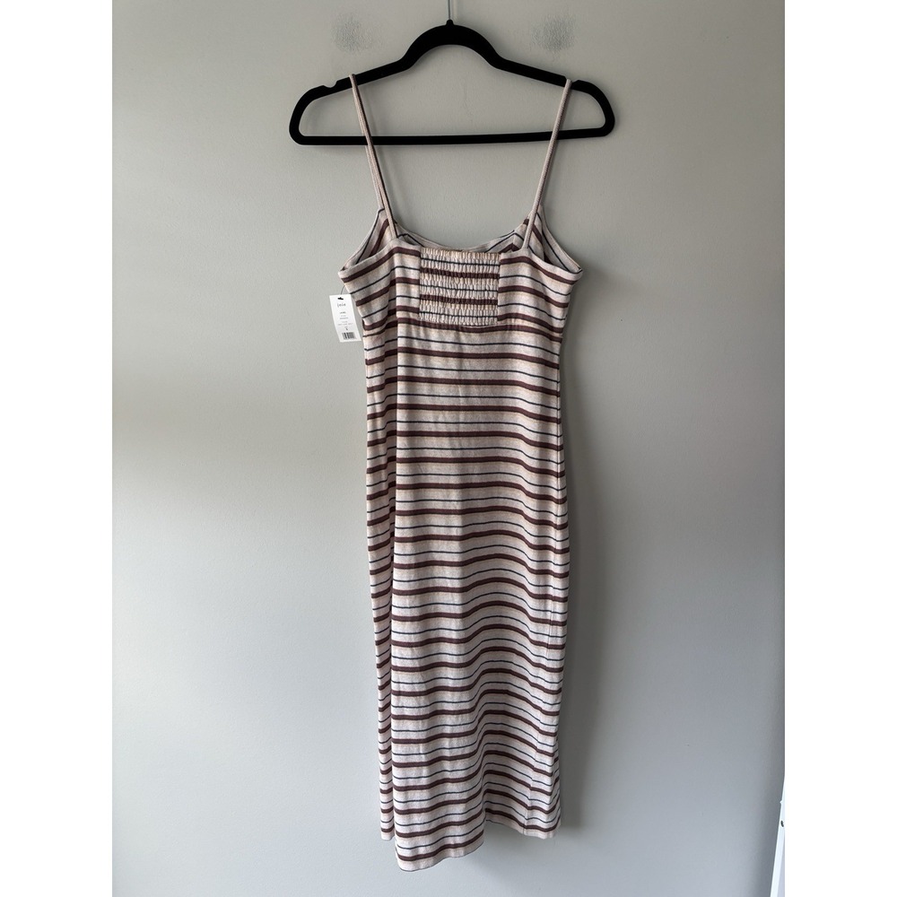 Soft Joie Women's Laurel Stripe Cotton Midi Dress Gray Lilac Multi Sz Small NEW - Picture 5 of 5